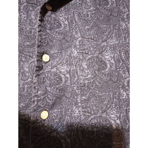 Eddie Bauer Shirt Men's Medium Blue Short Sleeve Button‎ Front - Picture 4 of 6